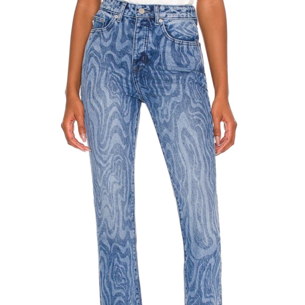Reece High Rise Slim Straight in Blue Canyon By Lovers and Friends Size 24